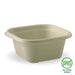 BioPak BioCane Square Container Bases – 480ml Natural Plant Fibre Takeaway Base – carton of 600