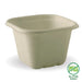 BioPak BioCane Square Container Bases – 630ml Natural Plant Fibre Takeaway Base – carton of 600