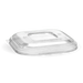 BioPak BioCane Square Container Lids – 280-630ml Clear PLA Takeaway Lid – carton of 600