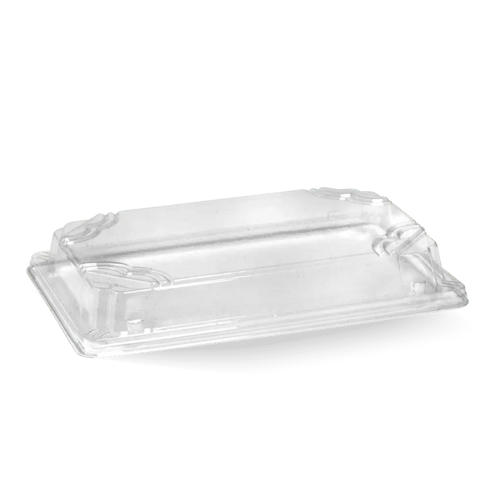 BioPak BioCane Sushi Tray Lids – Large sushi tray PET lid – clear – carton of 600
