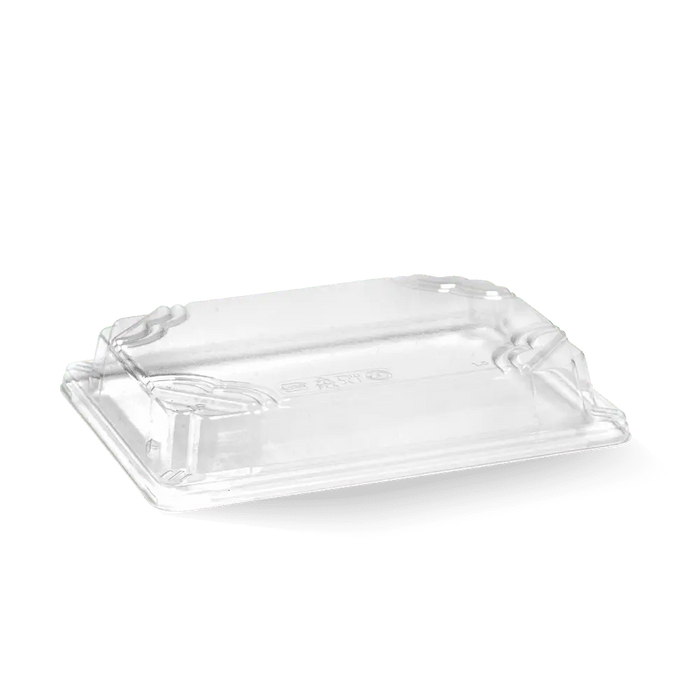 BioPak BioCane Sushi Tray Lids – Medium PLA Sushi Tray Lid – carton of 600