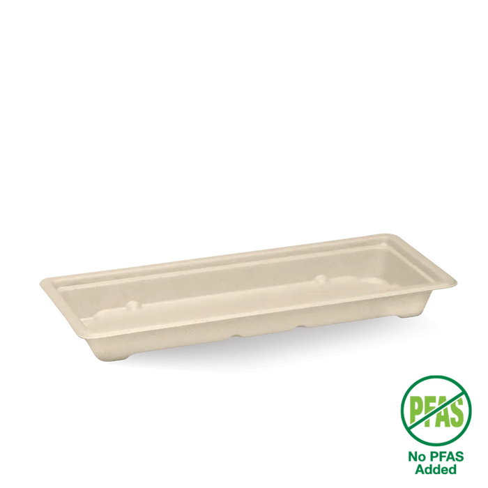 BioPak BioCane Sushi Trays – Long Plant Fibre Sushi Tray – carton of 600