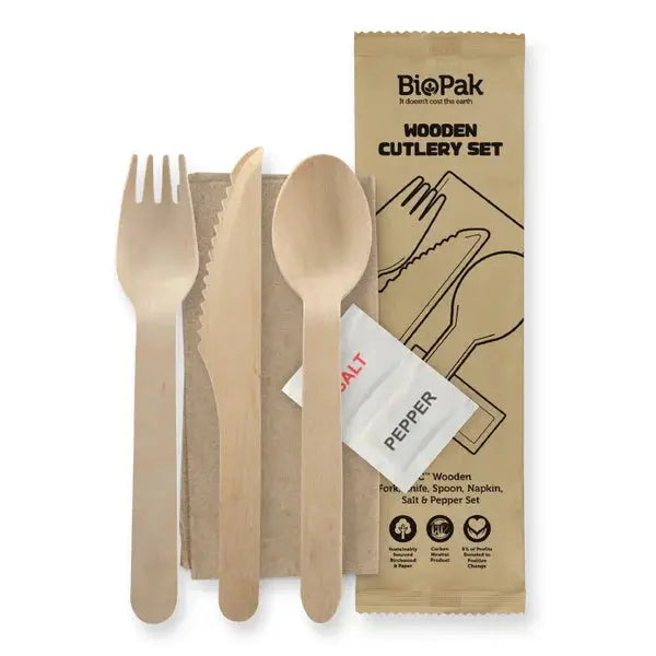 BioPak BioCutlery - Wooden Cutlery Set  DIsposable Cutlery