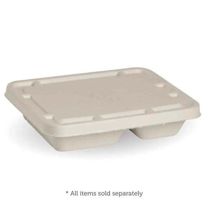Disposable Biopak Container Split Box BioPak Biocane Takeaway Compartment Base - Rectangle Plant Fibre ...