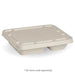 BioPak Biocane - Rectangular Plant Fibre Takeaway Compartment Base Lids  Takeaway Containers