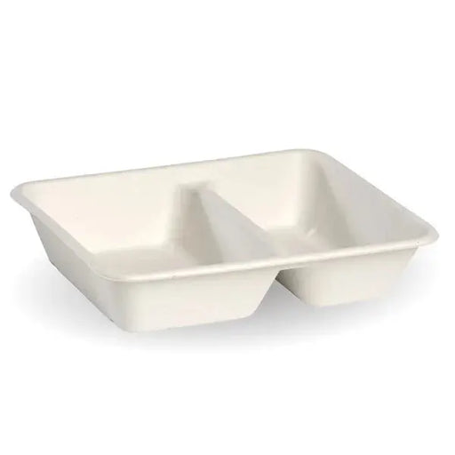 BioPak Biocane - Rectangular Plant Fibre Takeaway Compartment Base  Takeaway Containers