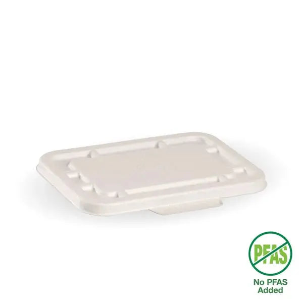 BioPak Biocane - Rectangular Plant Fibre Takeaway Lid  Takeaway Containers