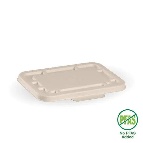 BioPak Biocane - Rectangular Plant Fibre Takeaway Lid  Takeaway Containers