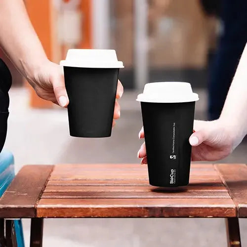 BioPak Black Aqueous Single Wall BioCup  Hot Cups