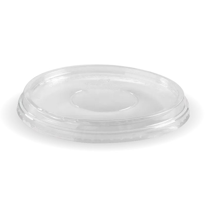 BioPak Clear PLA Bowl Lids – 600 & 700ml Clear Wide BioBowl Lid – carton of 600