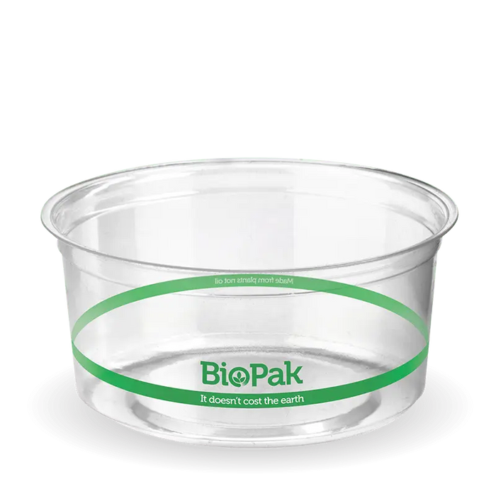 BioPak Clear PLA Bowls – 360ml Clear BioBowl – carton of 500