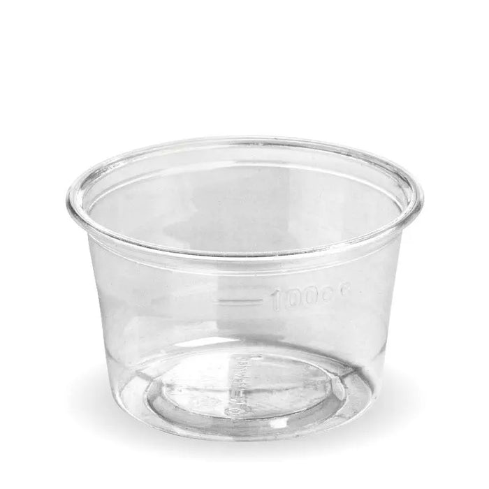 BioPak Clear PLA Sauce Cups – 140ml Clear Sauce