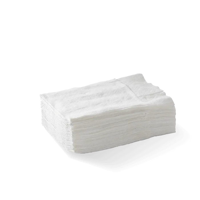 BioPak Compact & Tall Dispenser Napkins – D-Fold Compact 1-Ply White Dispenser BioNapkin – carton of 5,000