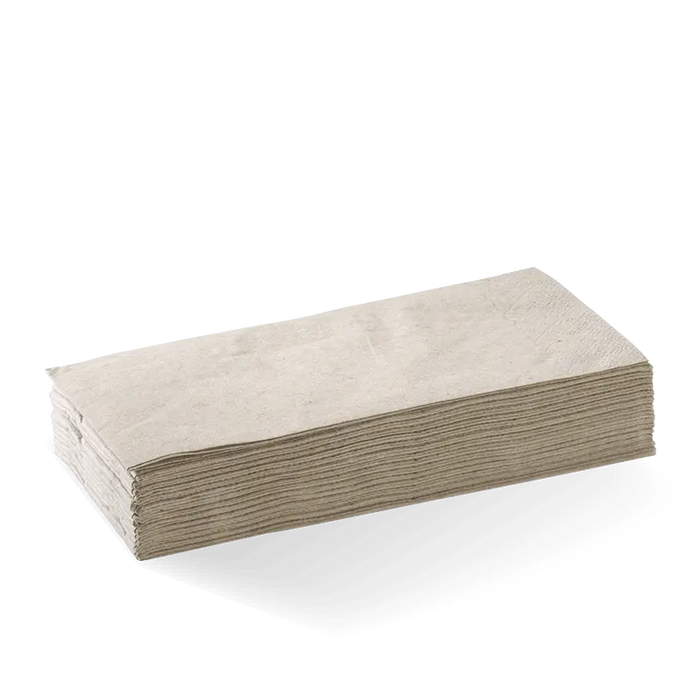 BioPak Dinner Napkins – 2-Ply 1/8 Fold Natural Dinner BioNapkin – carton of 1,000