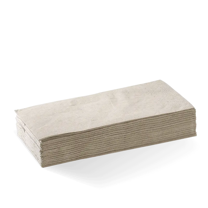 BioPak Dinner Napkins – 2-Ply 1/8 Fold Natural Quilted Dinner BioNapkin – carton of 1,000