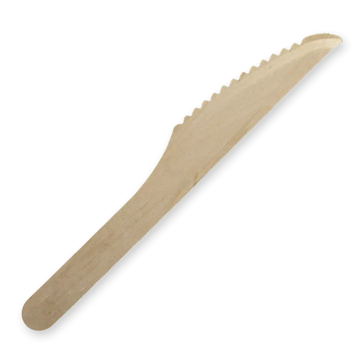 BioPak FSC Wooden Knives – 16cm Unbranded Wood Knife - Bulk Pack – carton of 2,000