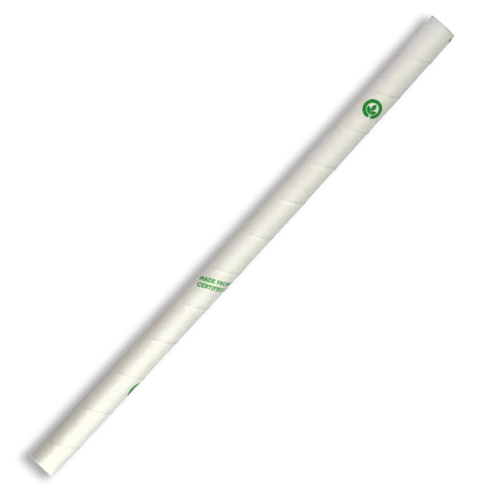 BioPak Jumbo Paper BioStraws – 10mm Jumbo White BioStraw