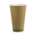 BioPak Kraft Green Stripe Double Wall BioCup  Hot Cups