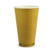 BioPak Kraft Green Stripe Double Wall Hot BioCups – 460ml - 16oz – 90mm rim – carton of 600