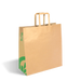 BioPak Kraft Paper Carry Bags – 320x140x340mm Medium Flat Handle Kraft Paper Bags – carton of 200