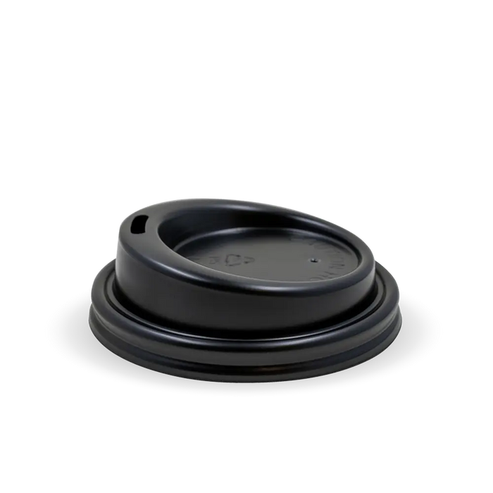 BioPak PS Hot Cup Lids – 63mm – Sipper – Black