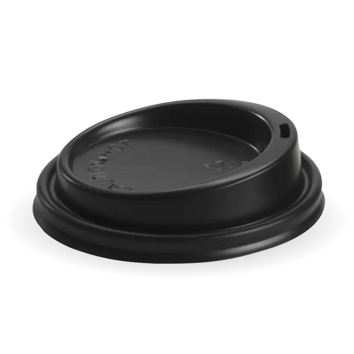 BioPak PS Hot Cup Lids – 90mm – Standard – Black