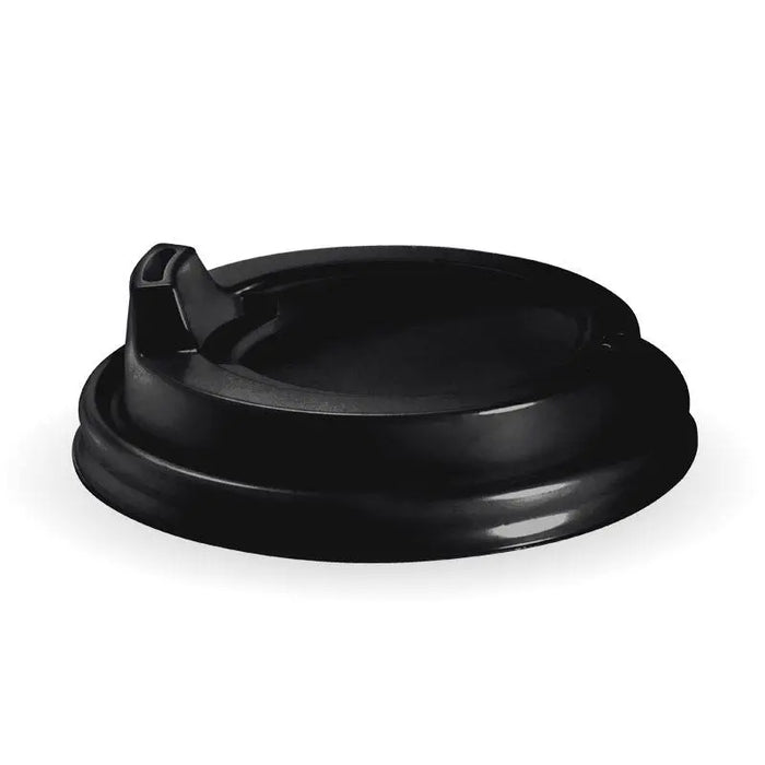 BioPak PS Hot Cup Lids – 90mm – Sipper – Black