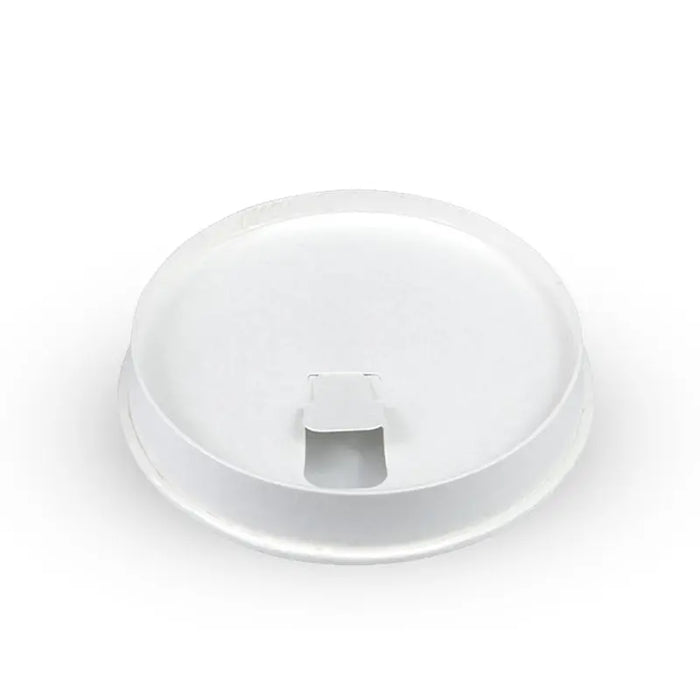BioPak Paper Flat Hot Cup Lids – 80mm – Standard – White – carton of 1,000