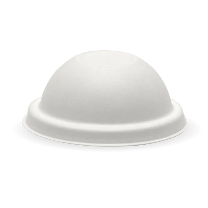 BioPak Paper Ice Cream Cup Lids – 240ml (8oz) ice cream cup plant fibre dome lid – white – carton of 1,000