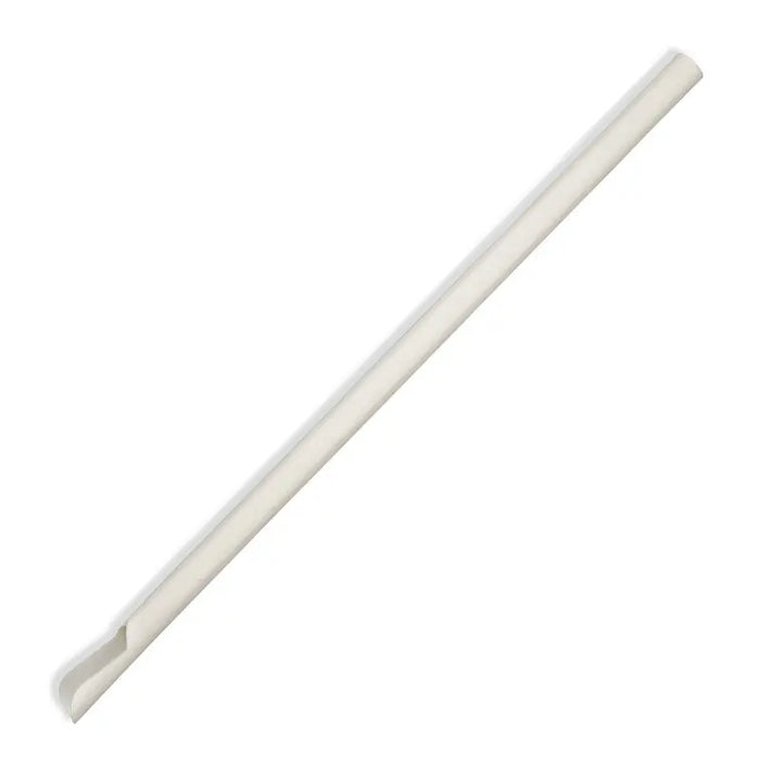 BioPak Paper Spoon BioStraws – 8mm Individually Wrapped Spoon Straw
