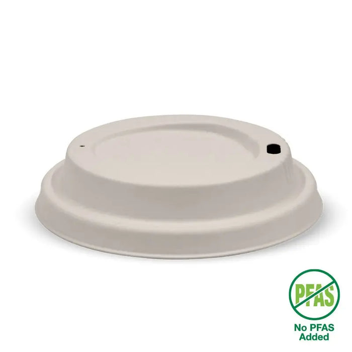 BioPak Plant Fibre Hot Cup Lids – 90mm – Standard – Natural