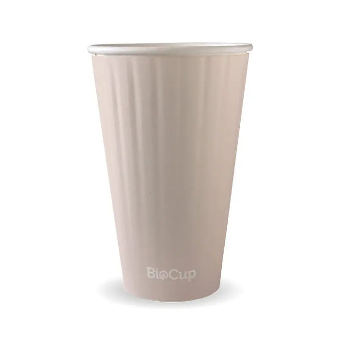 BioPak Stone Aqueous Double Wall Hot BioCups – 460ml - 16oz – 90mm rim