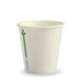 BioPak White Green Line Single Wall BioCup  Hot Cups