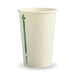 BioPak White Green Line Single Wall BioCup  Hot Cups