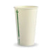 BioPak White Green Line Single Wall BioCup  Hot Cups