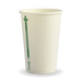 BioPak White Green Line Single Wall Hot BioCups – 320ml - 10oz – 80mm rim – carton of 1,000