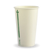 BioPak White Green Line Single Wall Hot BioCups – 350ml - 12oz – 80mm rim – carton of 1,000