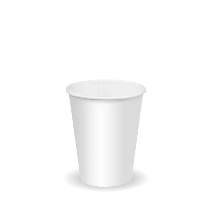 BioPak White Paper Cold BioCups – 280ml - 8oz (80mm) cold paper cup – white – carton of 1,000