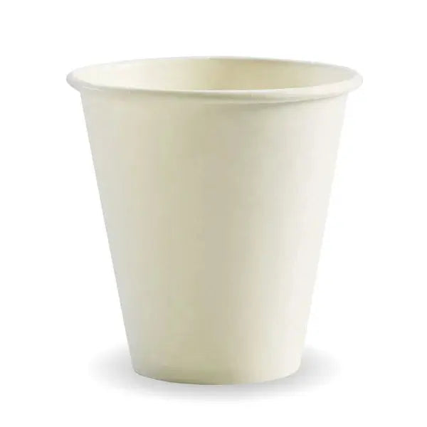 BioPak White Single Wall BioCup  Hot Cups