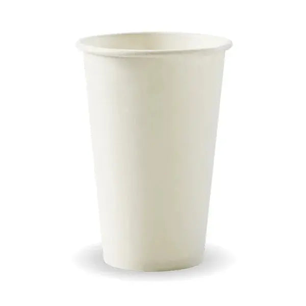 BioPak White Single Wall BioCup  Hot Cups