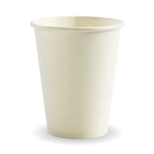 BioPak White Single Wall BioCup  Hot Cups