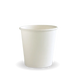 BioPak White Single Wall Hot BioCups – 120ml - 4oz – 63mm rim – carton of 2,000