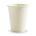 BioPak White Single Wall Hot BioCups – 390ml - 12oz – 90mm rim – carton of 1,000