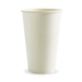 BioPak White Single Wall Hot BioCups – 510ml - 16oz – 90mm rim – carton of 1,000