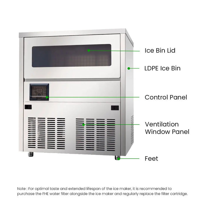 Blizzard 100kg Underbench Cube Ice Maker - SN-101B - view 6
