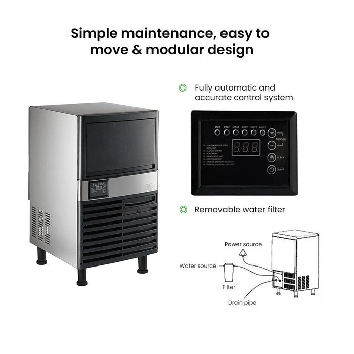 Blizzard 55kg Underbench Cube Ice Maker - SN-120P - view 4