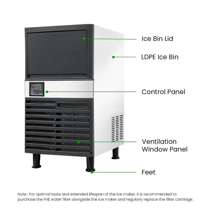 Blizzard 55kg Underbench Cube Ice Maker - SN-120P - view 7