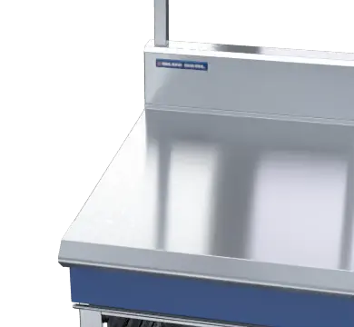 Blue Seal Evolution Series B60S-CB - 600mm Bench Top With Salamander Support - Cabinet Base