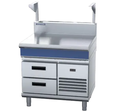 Blue Seal Evolution Series B90S-RB - 900mm Bench Top With Salamander Support Refrigerated Base