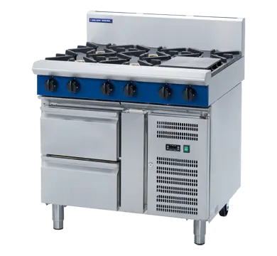 Blue Seal Evolution Series G516D-RB - 900mm Gas Cooktop Refrigerated Base